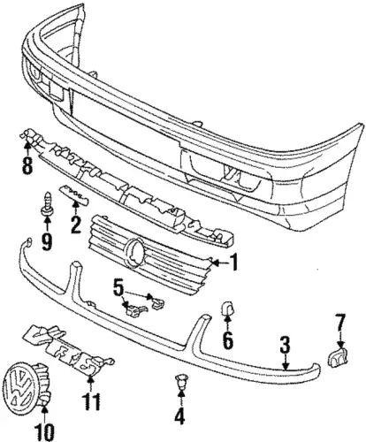 Накладка решетки 3A0853661A VAG