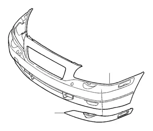 39974722 Молдинг переднего бампера Л VOLVO