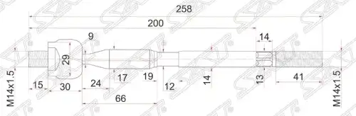 Рулевая тяга SAT ST-45503-B1020