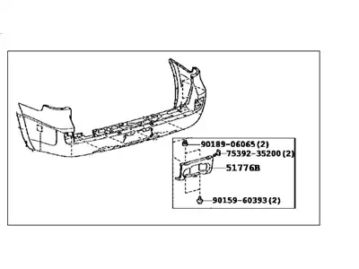Бампер задний 52159-60976 TOYOTA / LEXUS