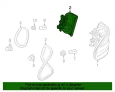 Фонарь задний MB 210 820 30 64
