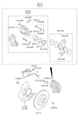 СУППОРТ ПЕРЕДНИЙ ПРАВЫЙ 581902TA20 HYUNDAI
