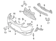 Решетка бампера HYUNDAI / KIA 865223J010