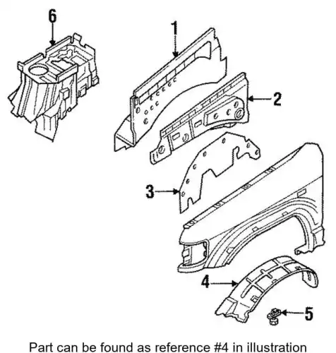Подкрылок ISUZU 8971038483