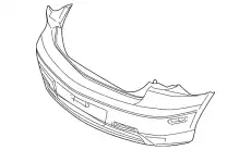 Бампер задний BN9C-50-221HAA MAZDA