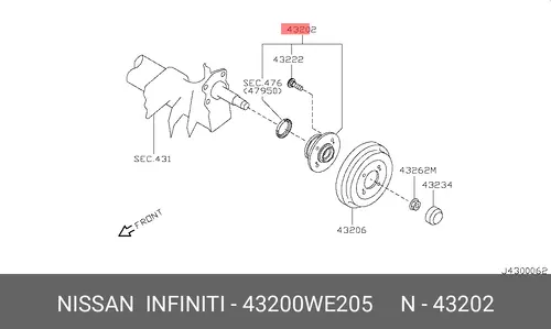 NISSAN 43200WE205