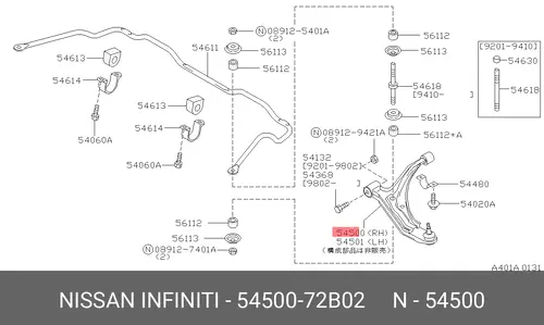 NISSAN 5450072B02