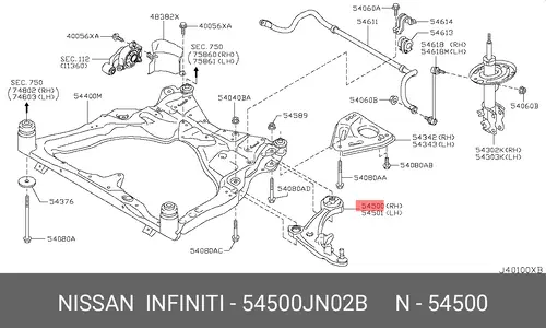 NISSAN 54500JN02B