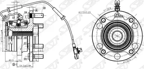 Ступица SAT ST-40202-1LB0B