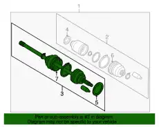 Шрус Subaru Impreza GDB EJ20 6MT 4WD, 04- 28393FE110