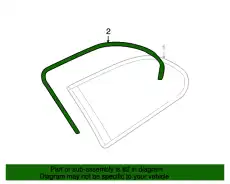 Боковое стекло Л с уплотнит. Gruen 51377163605 BMW