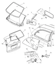 GLASS REAR QUARTER VENTED 4894562AB CHRYSLER