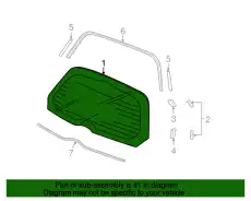 Заднее стекло верхнее 73211TF0E02 HONDA