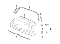Заднее стекло верхнее 73211TF0E02 HONDA