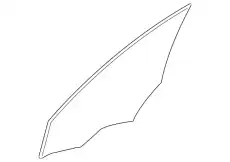 GLASS - FRONT DOOR WINDOW, LH 824113R030 KIA