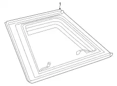 Glass assembly-rear quarter, RH CVB101700 LAND ROVER