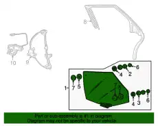 Стекло двери (многослойное) 4D0845026C VAG