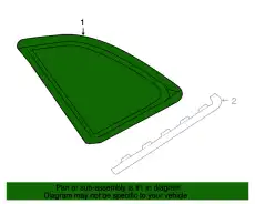 Стекло боковое 8R0845300GNVB VAG