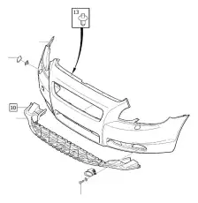 Накладка бампера переднего (-09) VOLVO 39870638