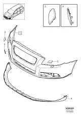 Бампер передний V 70 39883155 VOLVO