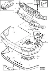 Кожух заднего бампера 39986372 VOLVO
