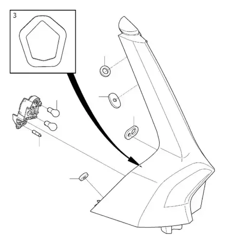 корпус лампы, левый 31395928 VOLVO