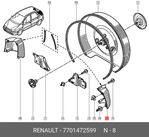 НАКЛАДКА 7701472599 RENAULT