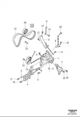 Кронштейн компрессора кондиционера 30711586 VOLVO