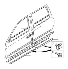 МОЛДИНГ ЗАДНЕЙ ЛЕВ. ДВЕРИ 39988203 VOLVO
