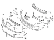 Накладка переднего бампера BT4Z-17626-C FORD