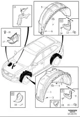 Подкрылок VOLVO 31365011