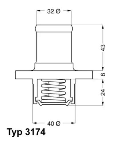 Термостат системы охлаждения WAHLER 3174.89D