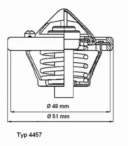 Термостат системы охлаждения WAHLER 4457.82D