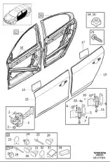 комплект, задняя дверь 31402484 VOLVO