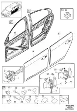 комплект, задняя дверь 31402484 VOLVO