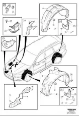 30744141 брызговик правый Вольво VOLVO