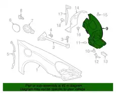 Подкрылок PORSCHE 98150450207