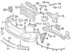 БАМПЕР ПЕРЕДНИЙ 95850522101G2L PORSCHE