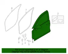  ДВЕРЬ ПЕРЕДНЯЯ ЛЕВАЯ 95853101100GRV PORSCHE