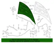 КАПОТ ГРУНТОВАННЫЙ 95851101110GRV PORSCHE