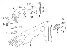 Крыло PORSCHE 98150303100GRV