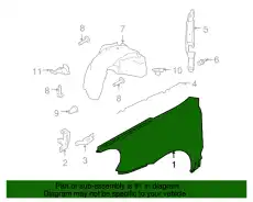 Крыло PORSCHE 95550303102GRV