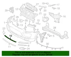 молдинг решетки радиатора\Porsche Cayenne 10- 958505973009B9