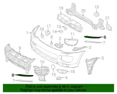  ПЛАСТИНА РЕШЕТКИ БАМПЕРА 958505686409B9 PORSCHE