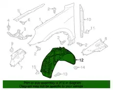 Подкрылок PORSCHE 95850496102