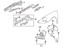 Подкрылок PORSCHE 99750412402