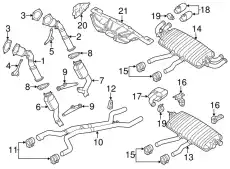 ПРЕДВАРИТЕЛЬНЫЙ ГЛУШИТЕЛЬ 95811191310 PORSCHE