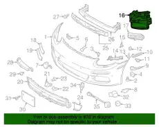 Решетка бампера PORSCHE 970505663001E0