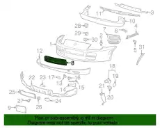 Решетка бампера PORSCHE 95550568400