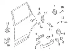 Ручка двери PORSCHE 95553103201G2X